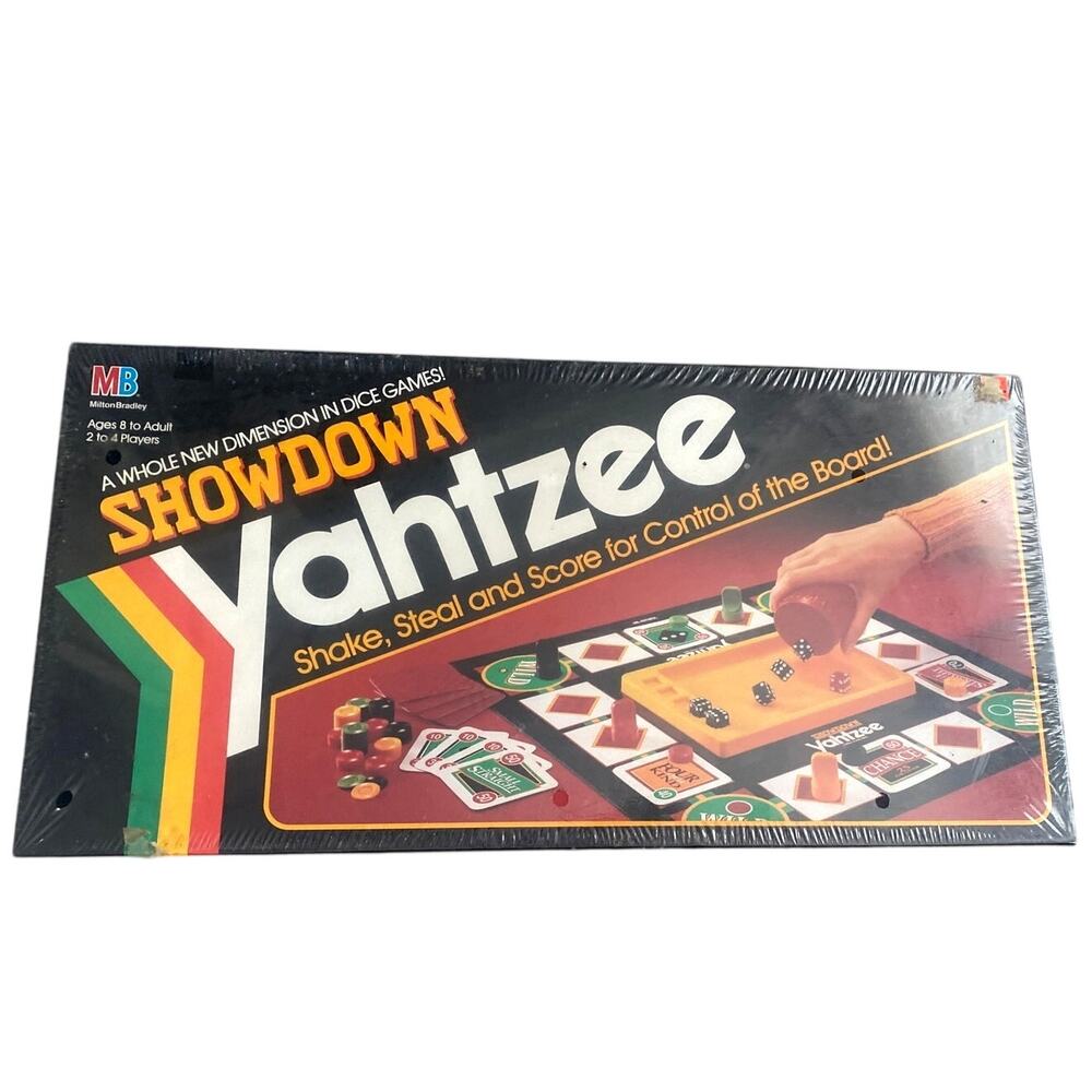 Vintage 1991 Showdown Yahtzee Board Game Milton Bradley Factory Sealed NOS New
